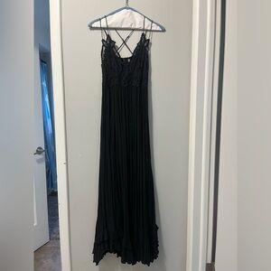 Free people Black Lace Maxi Dress